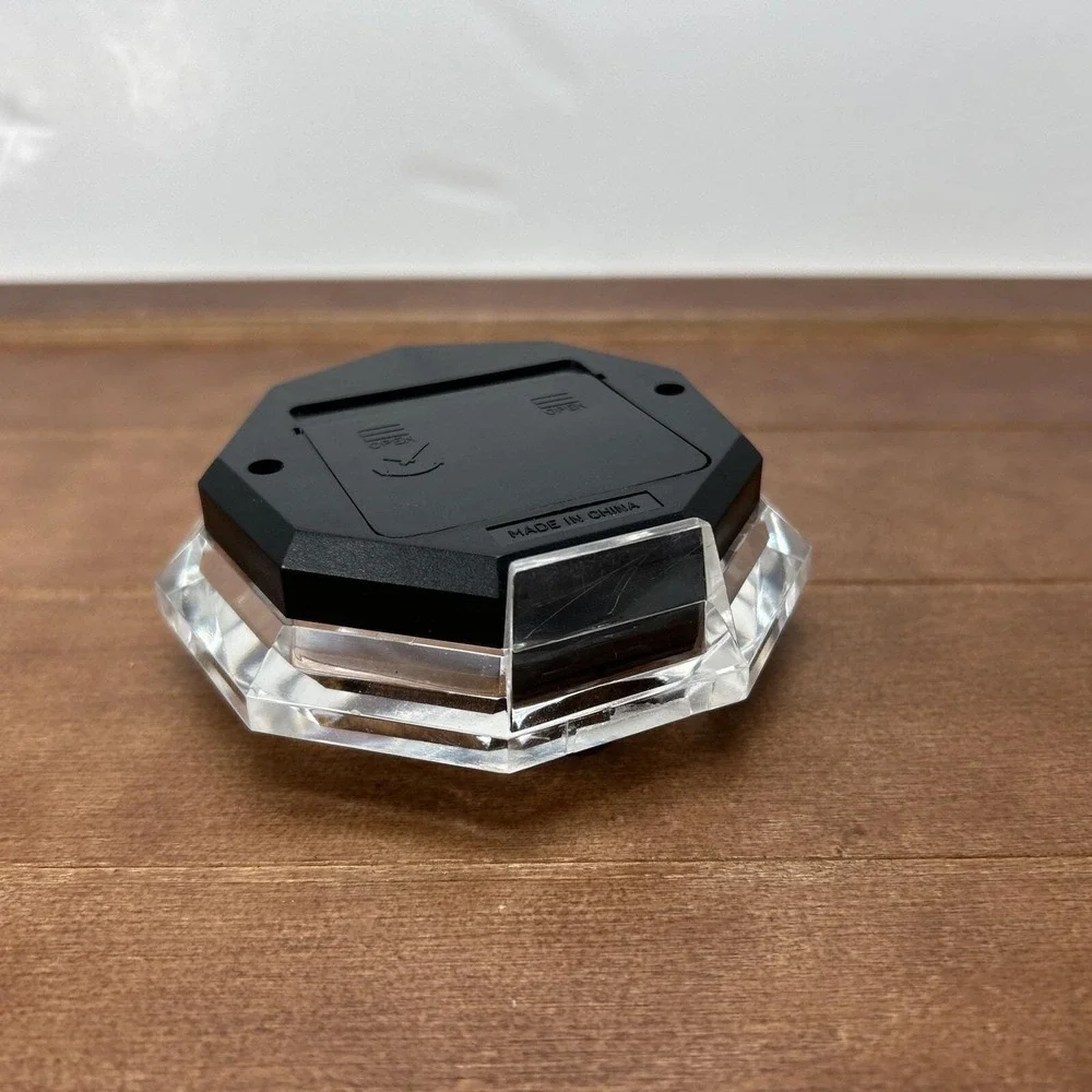 1993 IBA‎ Congress Rome Italy Acrylic Diamond Shaped Travel Clock